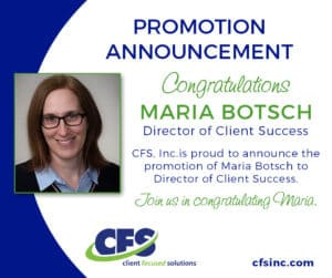Read more about the article CFS Promotes Maria Botsch to Director of Client Success
